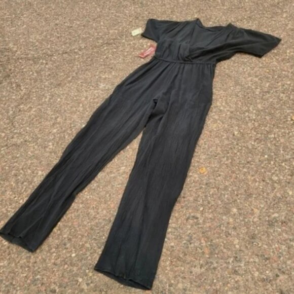 VINTAGE BLOOMINGDALES AC GAUZE begauze Jumpsuit Highwaisted Pants L Deadstock - Picture 3 of 15